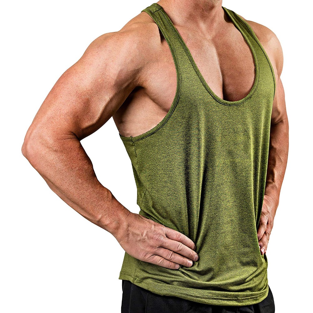Men's Fitness Solid Color V-Ne - Tank Top Muscle review and price
