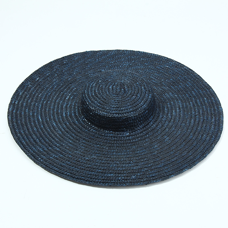 15cm Wide Brim Straw Hat Flat  - Bucket Hat Straw review and price
