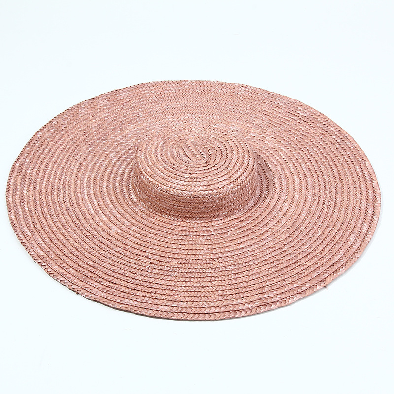 15cm Wide Brim Straw Hat Flat  - Bucket Hat Straw review and price