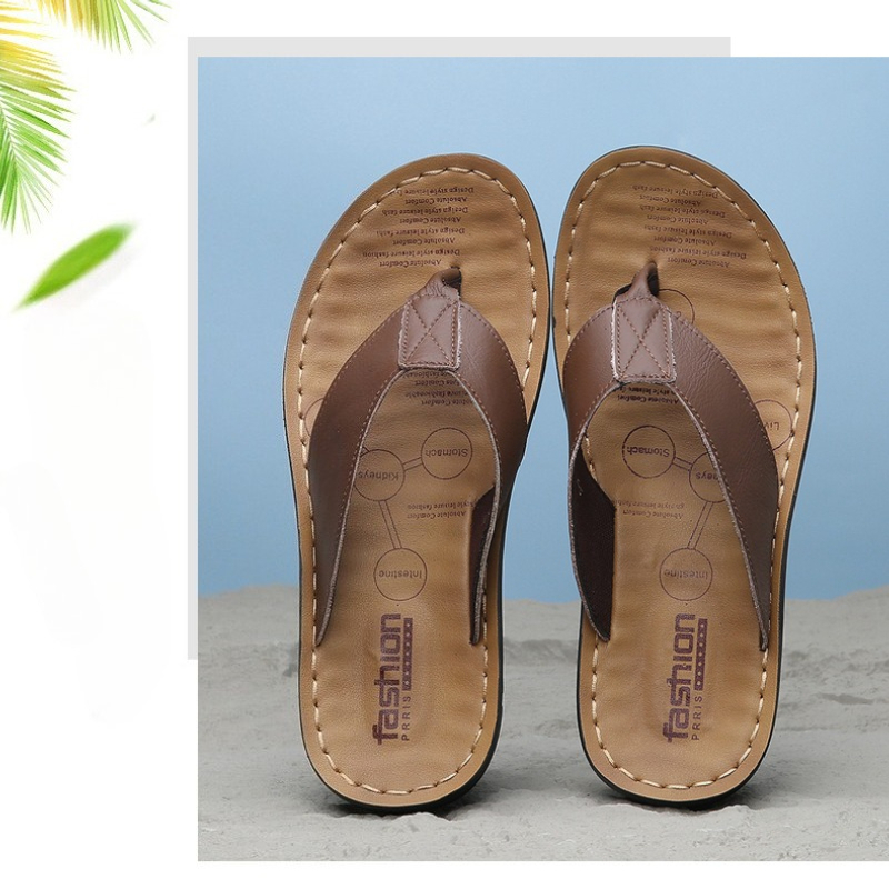 2026 Shoes Leather Men's Flip  - Flip Flop Leather Men review and price