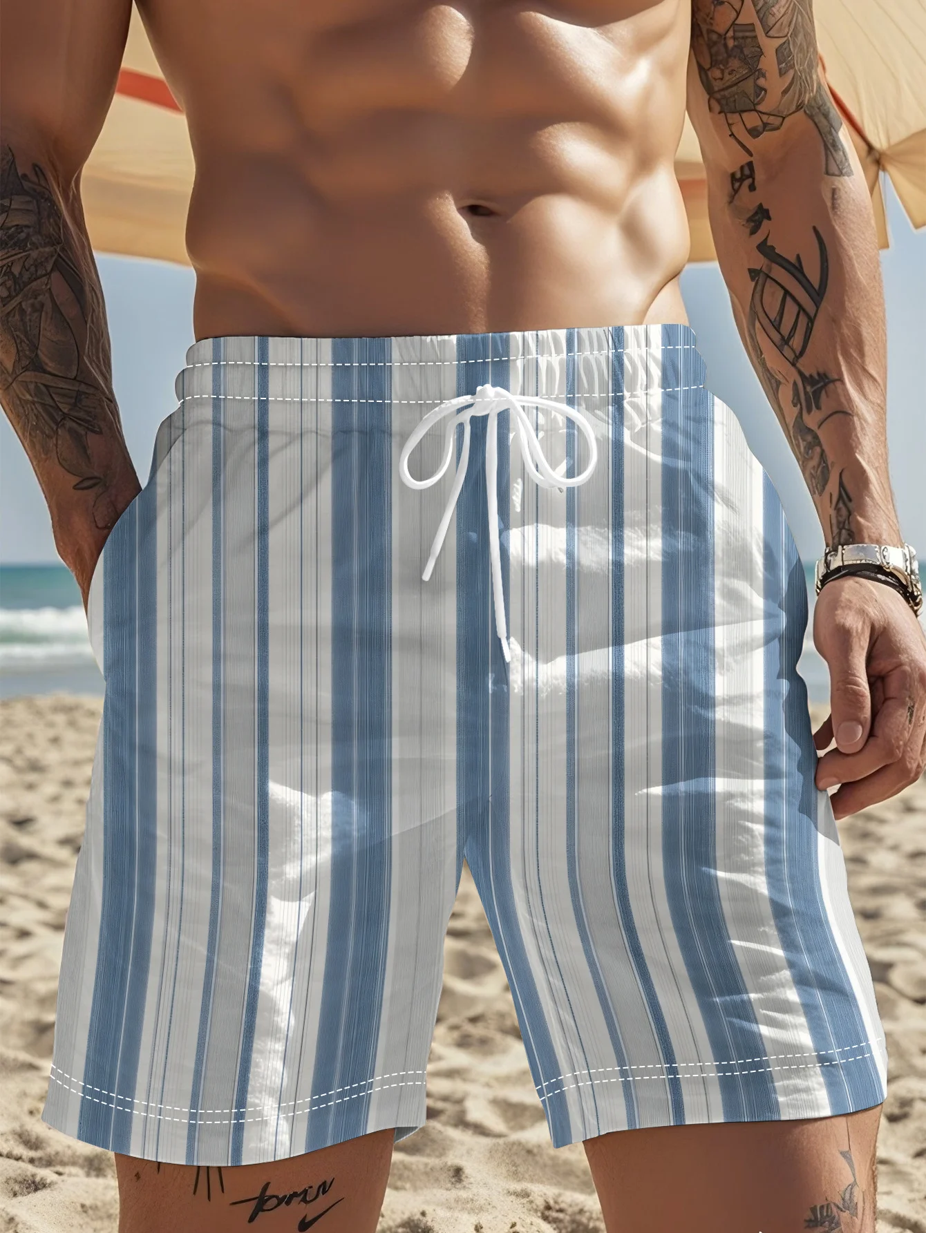 Summer Mens Abstract Circular  - Trunks Board Surf review and price