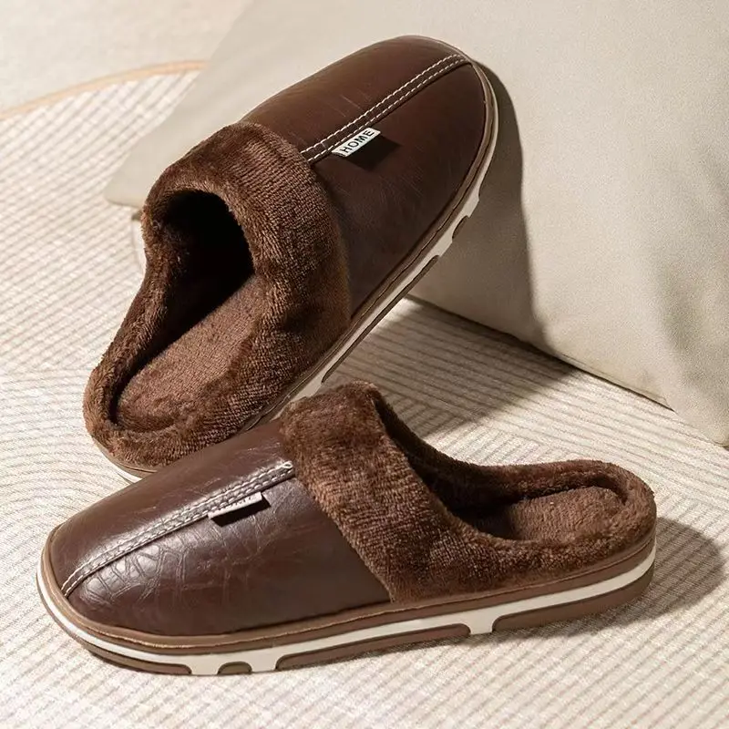 Men's Big Size Winter Slippers - Flip Flop Leather Men review and price