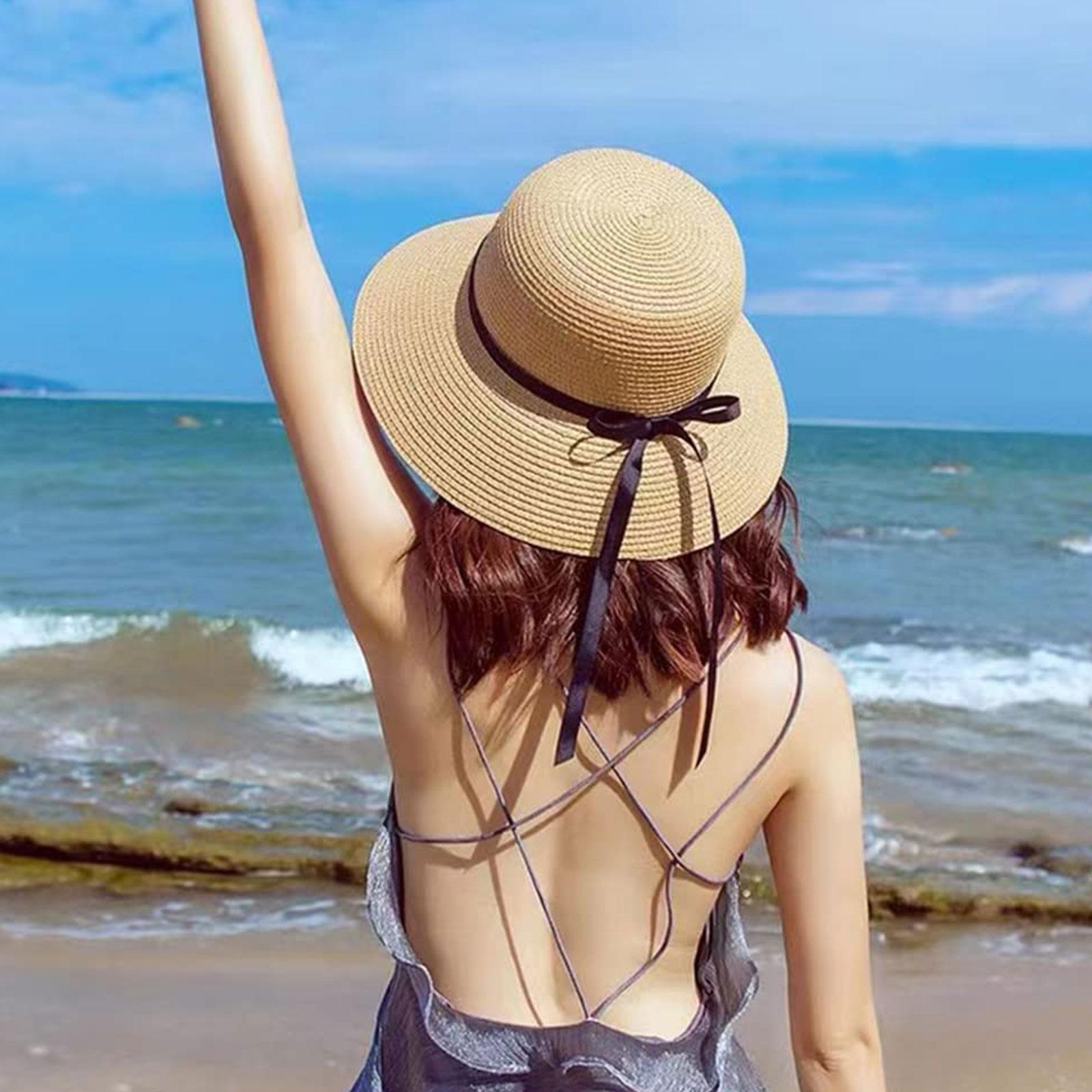 Summer Straw Hat Big Wide Brim - Bucket Hat Straw review and price