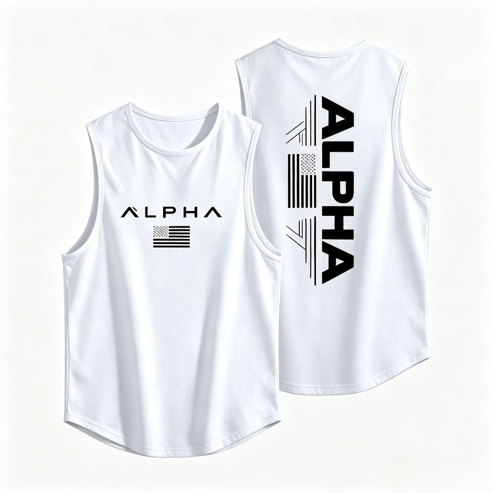 ALPHA USA Flag Print Gym Tank  - Tank Top Muscle review and price